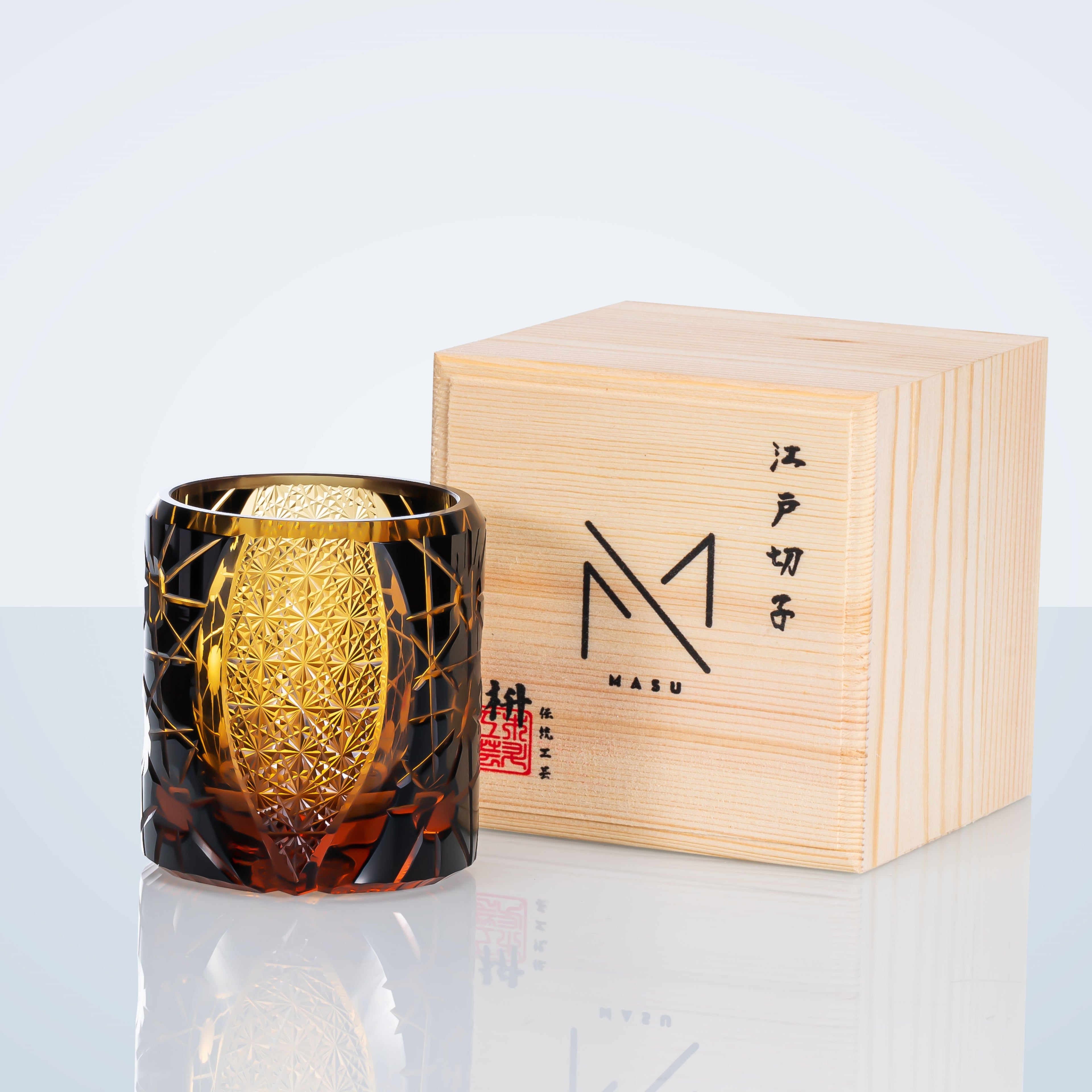 Crystal Whiskey Glass Night Jewel | Edo Kiriko Handcrafted Barware