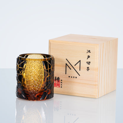 Crystal Whiskey Glass Night Jewel | Edo Kiriko Handcrafted Barware