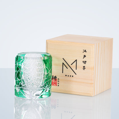 Crystal Whiskey Glass Night Jewel | Edo Kiriko Handcrafted Barware