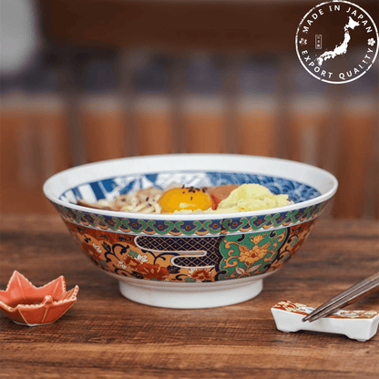 Ramen Bowl | Japanese Mino Ware Imari Handcrafted Imperial Ceramic Bowl