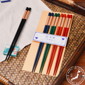 Wooden Chopsticks Set of 5 | Rainbow Handcrafted Japanese Style