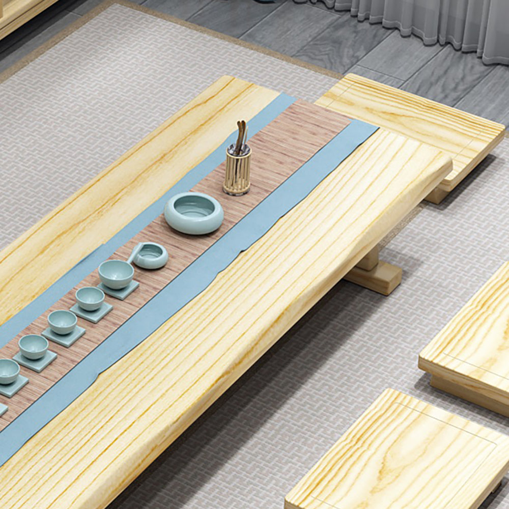 Tatami Tea Table Set Solid Pine Wood Japanese 5 Sizes