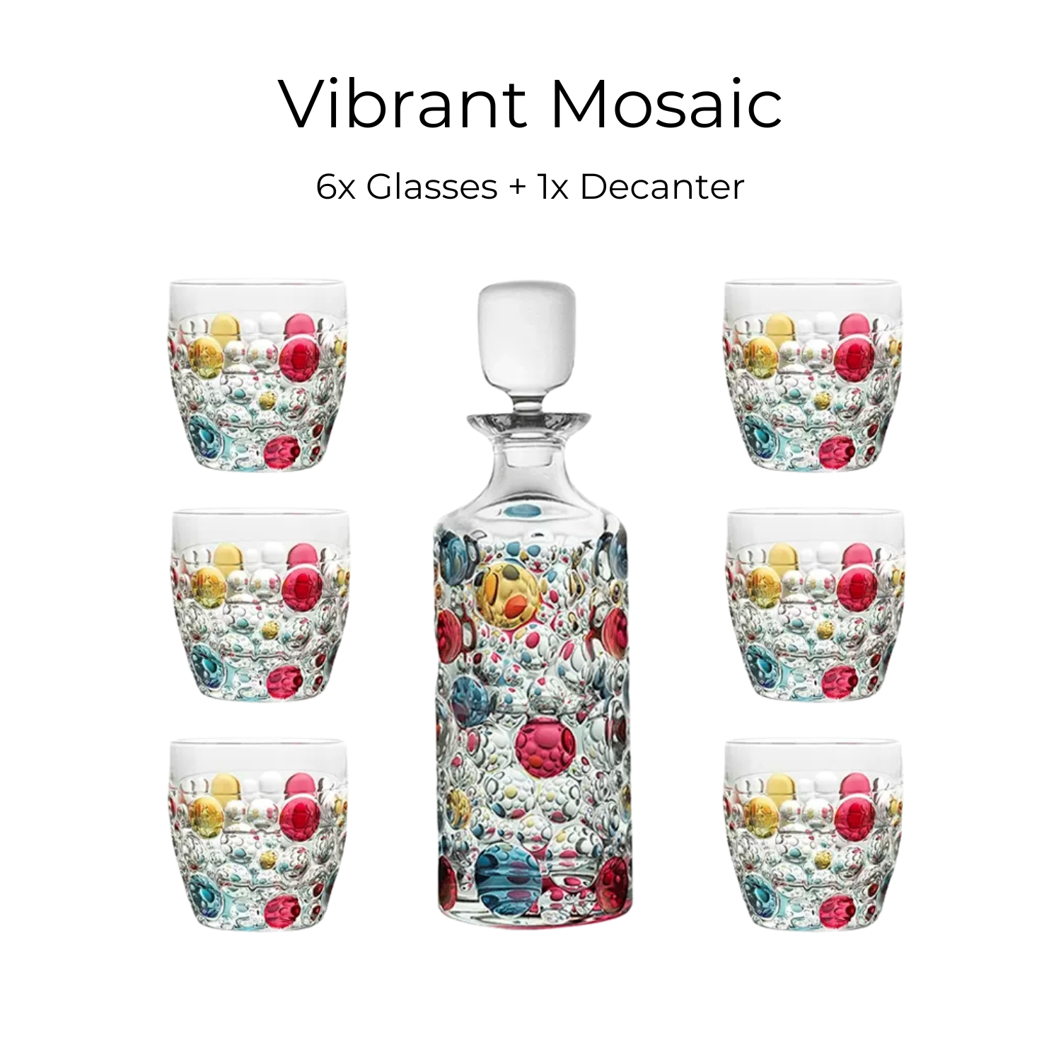 Crystal Whisky Decanter Set – Bohemia Lisboa Eleganza Bohemian Glass