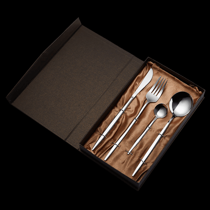 Flatware Gift Set Stainless Steel | Knife Fork Spoon Teaspoon