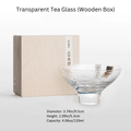 1x Transparent Tea Glass (Wooden Box)