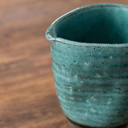 Sake Set – Mino Ware Blue Pine Ice-Crackle Glaze Gift