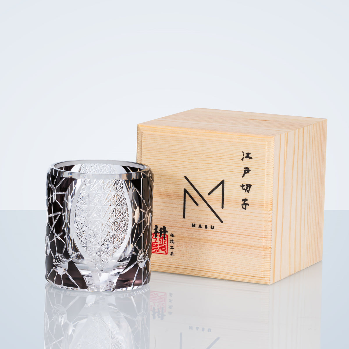 Crystal Whiskey Glass Night Jewel | Edo Kiriko Handcrafted Barware
