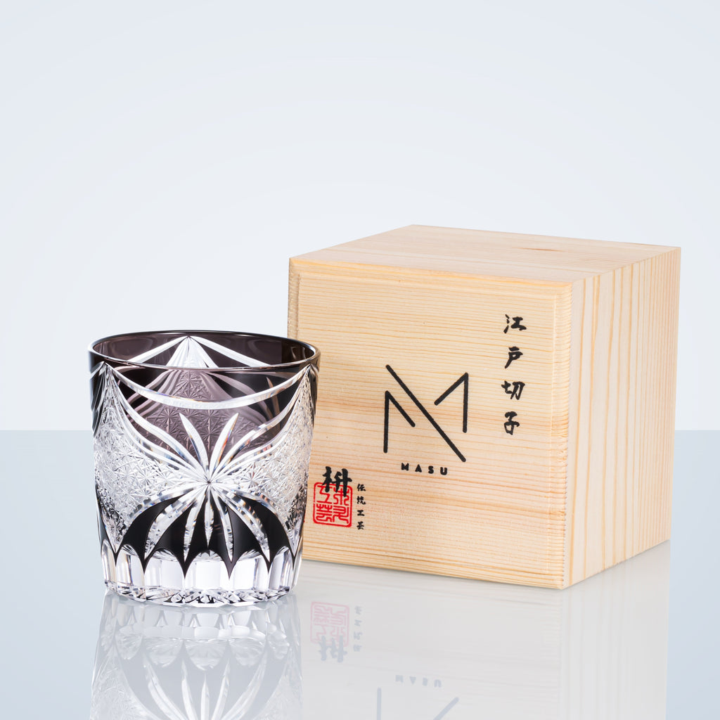 Whiskey Glass Edo Kiriko Lepidoptera – Japanese Cut Crystal Butterfly Tumbler