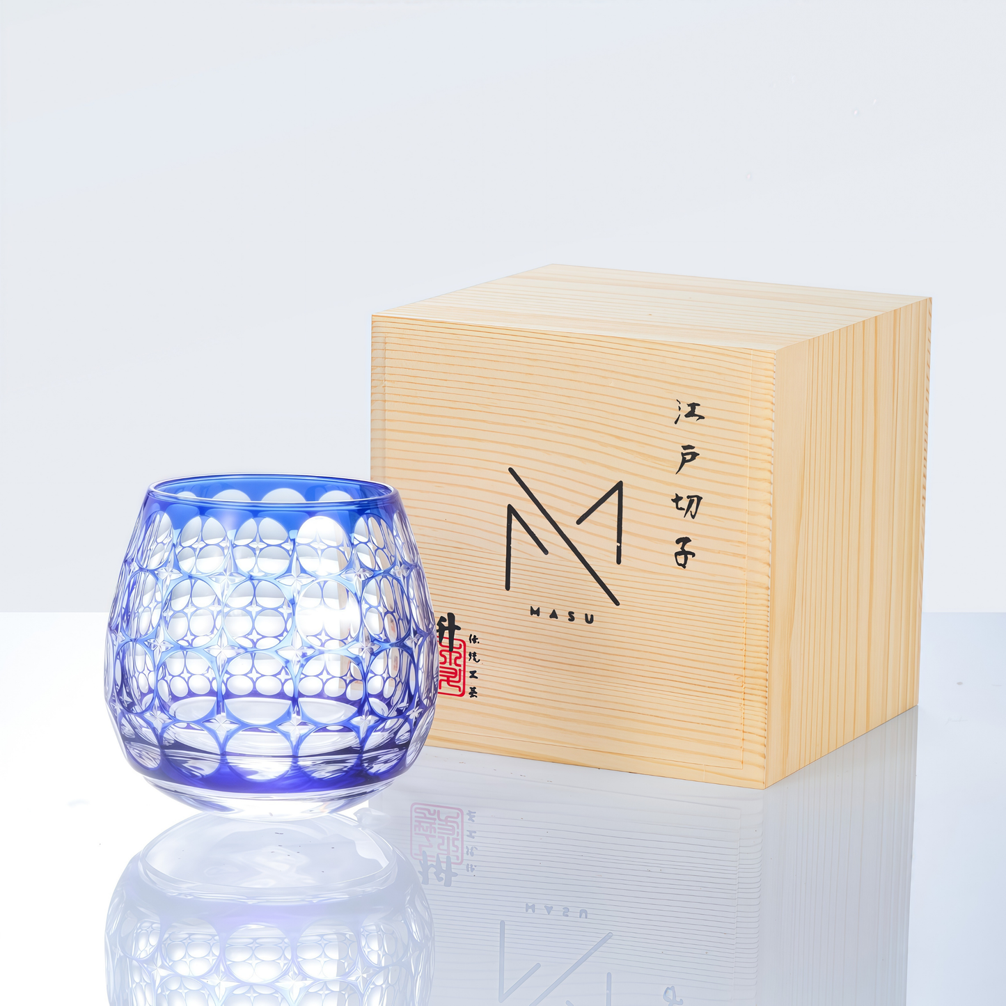 Whiskey Glass Edo Kiriko Hanamaru Hand-Cut Crystal | Japanese Artisan Glassware