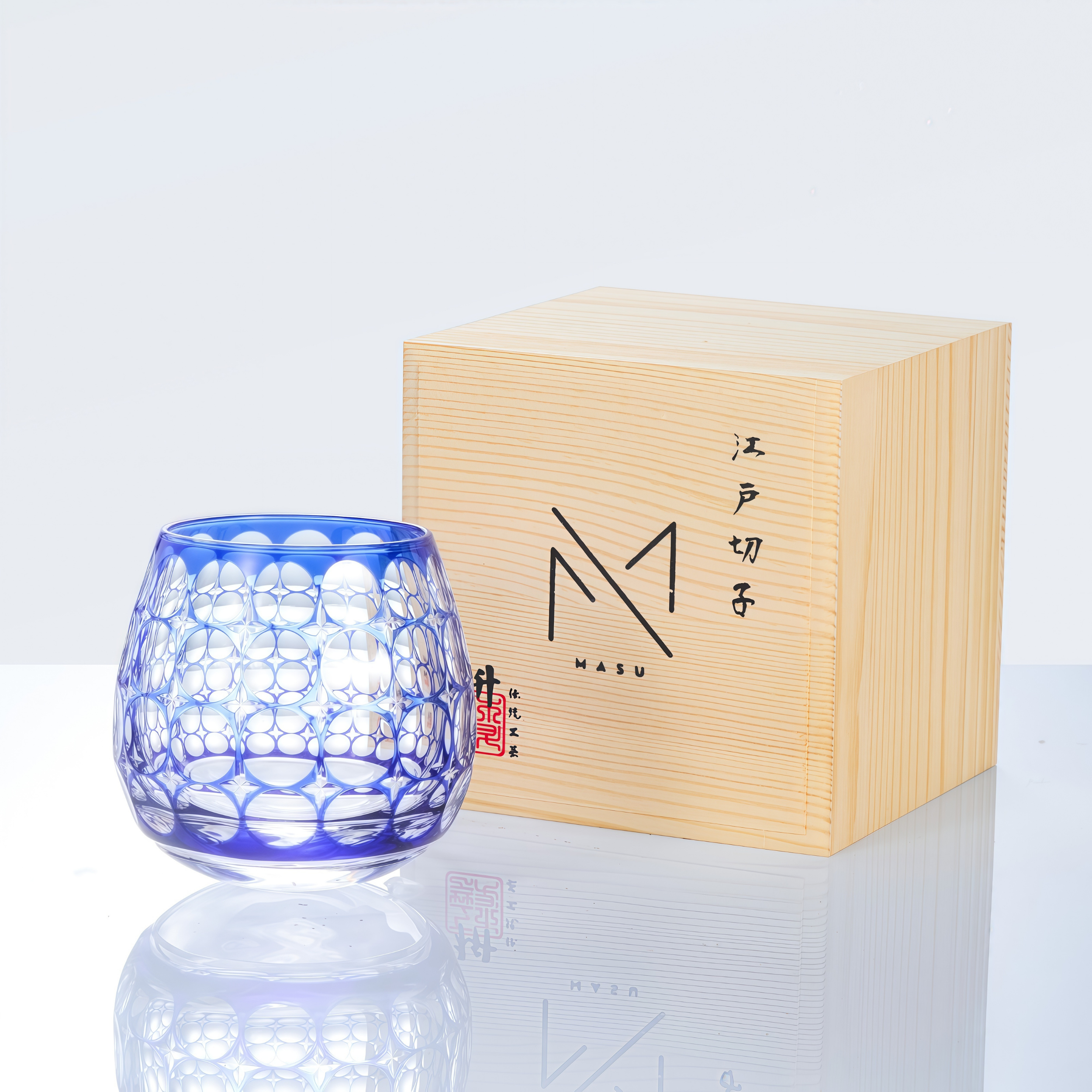Whiskey Glass Edo Kiriko Hanamaru Hand-Cut Crystal | Japanese Artisan Glassware