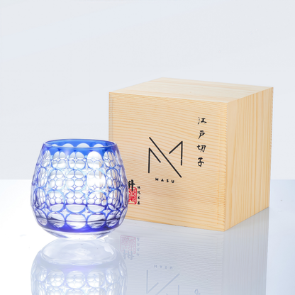 Whiskey Glass Edo Kiriko Hanamaru Hand-Cut Crystal | Japanese Artisan Glassware