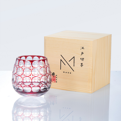 Whiskey Glass Edo Kiriko Hanamaru Hand-Cut Crystal | Japanese Artisan Glassware