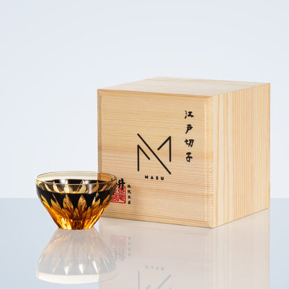 Sake Glass Edo Kiriko Lotus – Japanese Cut Crystal Drinking Glass Hasu Pattern