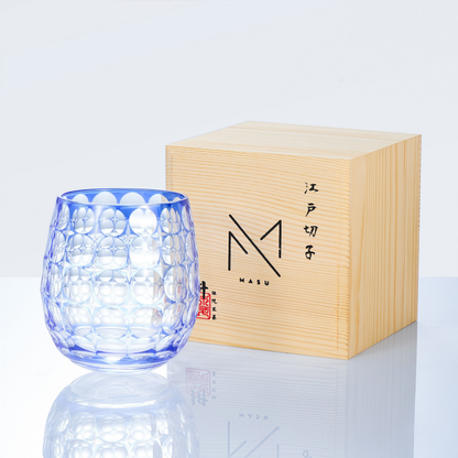 Whiskey Glass Edo Kiriko Hanamaru Hand-Cut Crystal | Japanese Artisan Glassware
