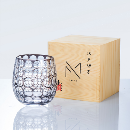 Whiskey Glass Edo Kiriko Hanamaru Hand-Cut Crystal | Japanese Artisan Glassware