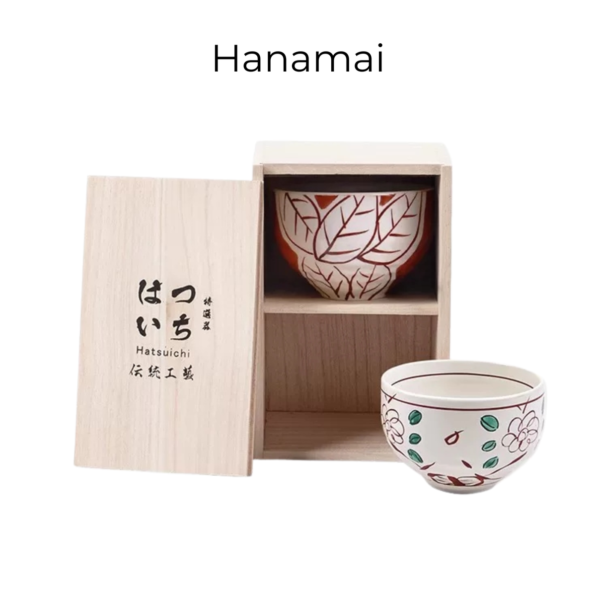 Ceramic Bowl Set of 2 – Mino Ware Hand-Painted Couple Gift