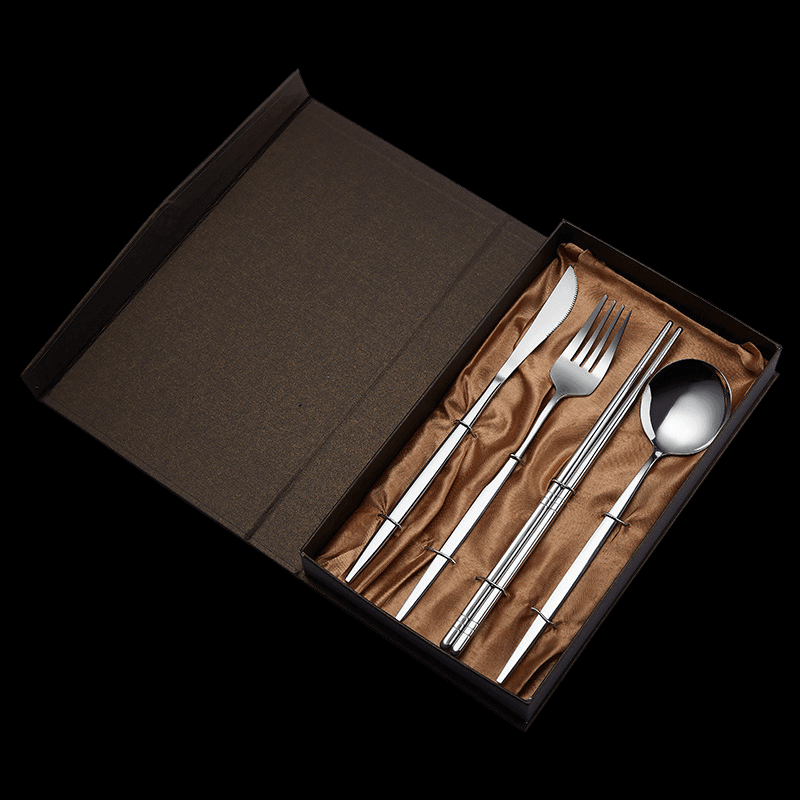 Chopsticks Knife Fork Spoon Gift Set | Stainless Steel