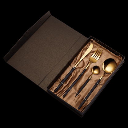 Flatware Gift Set Stainless Steel | Knife Fork Spoon Teaspoon