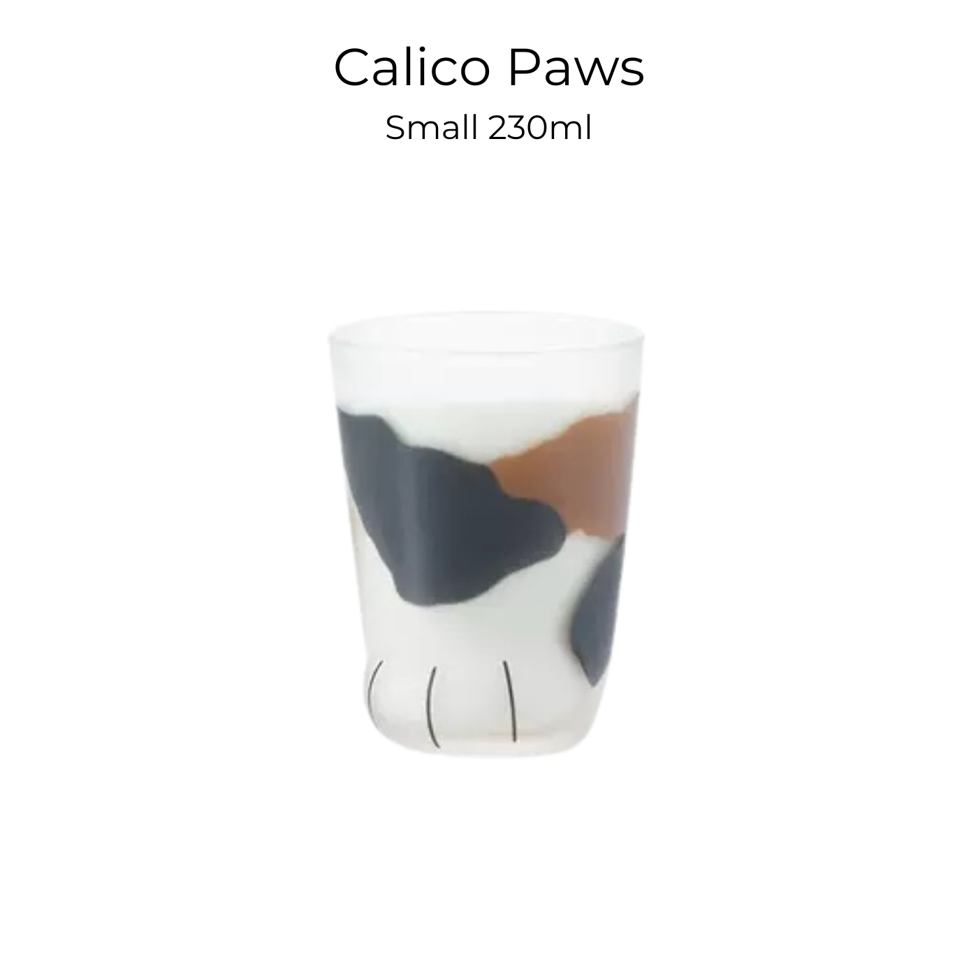 Cat Paw Glass Cup Japanese Neko Paw Print Drinking Glass Aderia Ishizuka Cute Cat Mug Made in Japan