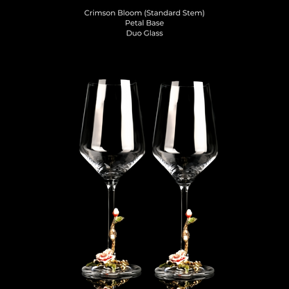 Wine Glass Set Floral Crystal with Decanter | Crimson Sapphire