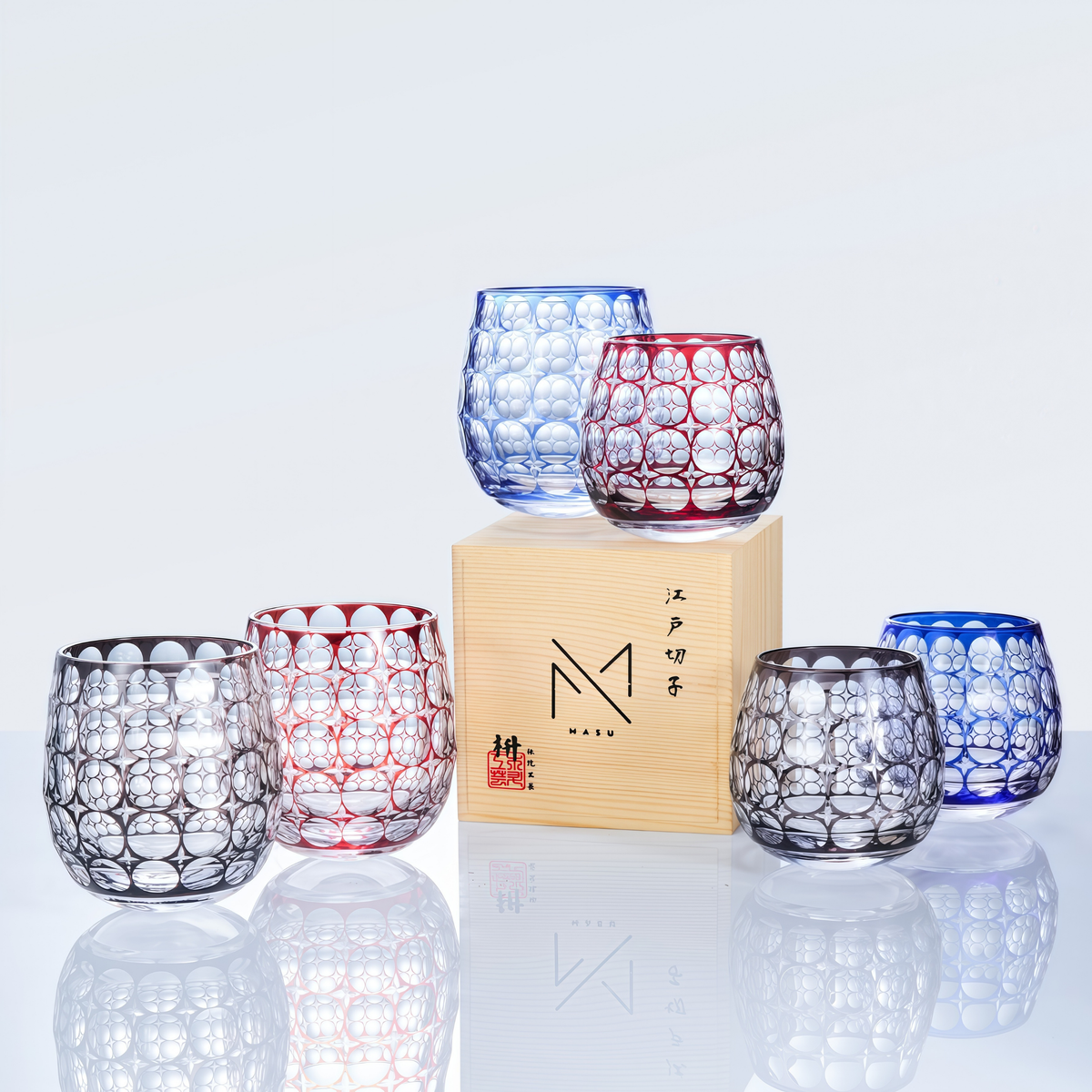 Whiskey Glass Edo Kiriko Hanamaru Hand-Cut Crystal | Japanese Artisan Glassware