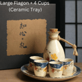 Large Flagon + 4 Cups (Ceramic Tray)