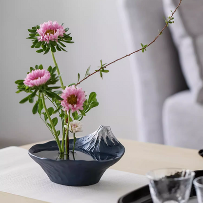 Ikebana Vase – Mount Fuji Reflection Japanese Flower Arrangement