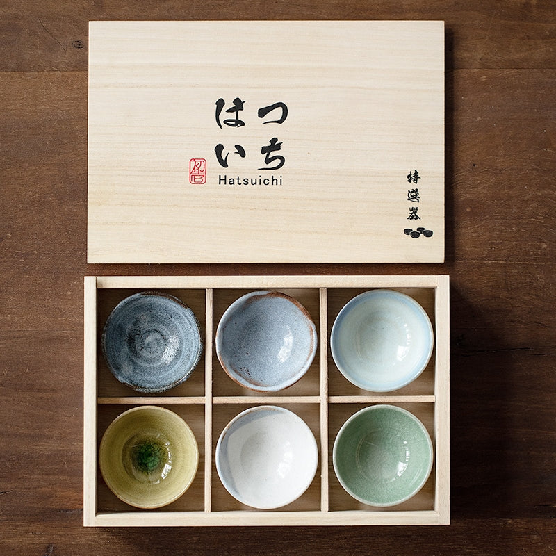 Tea Cup Set of 6 – Shino Ware Rokkyaku Handcrafted Ceramic
