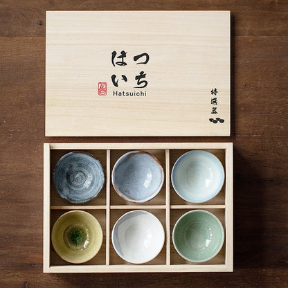 Tea Cup Set of 6 – Shino Ware Rokkyaku Handcrafted Ceramic