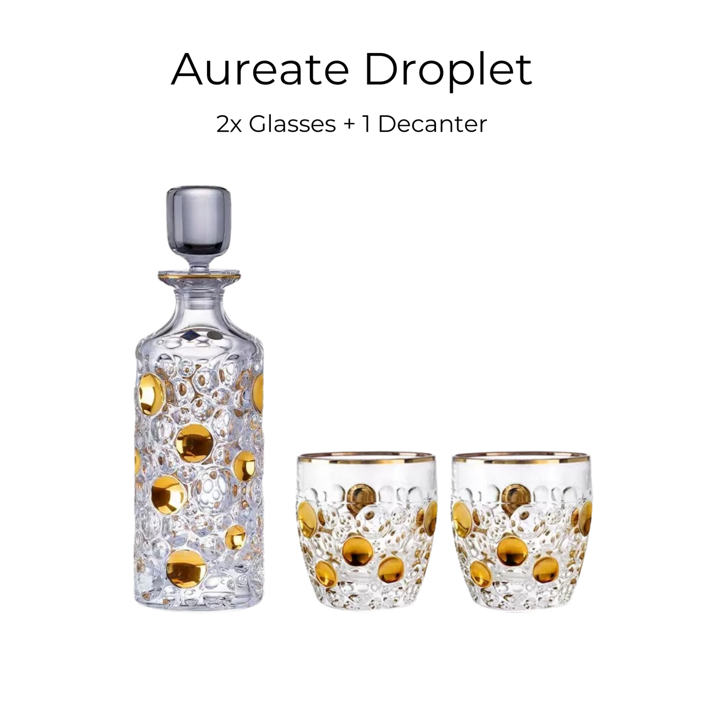 Crystal Whisky Decanter Set – Bohemia Lisboa Eleganza Bohemian Glass