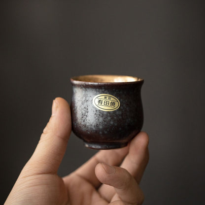 Tea Set Arita Ware Kintenmoku Crystalline Glaze Handcrafted Japanese Ceramic Teacup Tea Pitcher Gift Box Made in Japan