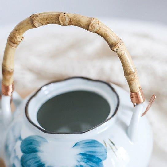 Ceramic Tea Set Goldfish Japanese Handcrafted Teapot 4 Cups Lucky