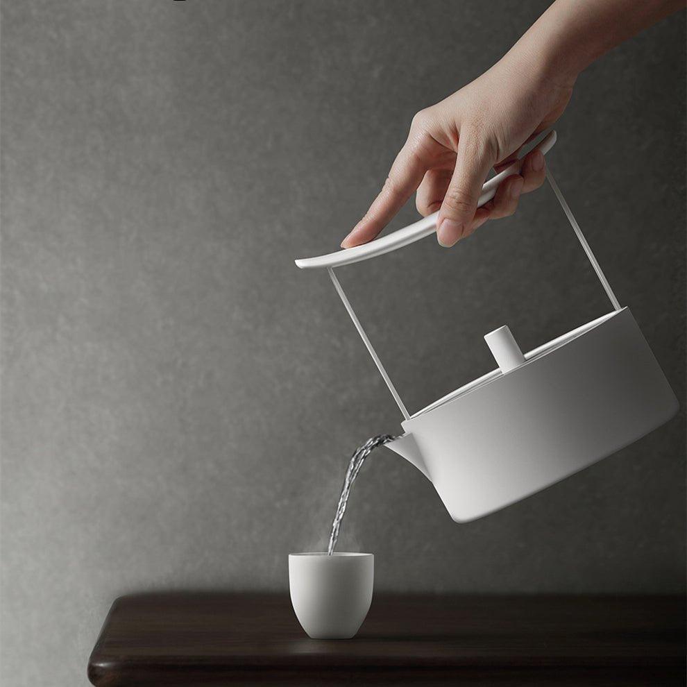 Electric Water Kettle – Torii Minimalist White Stainless Steel
