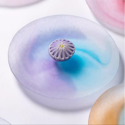 Decorative Glass Plate – Impressionistic Swirl Art 5 Colors