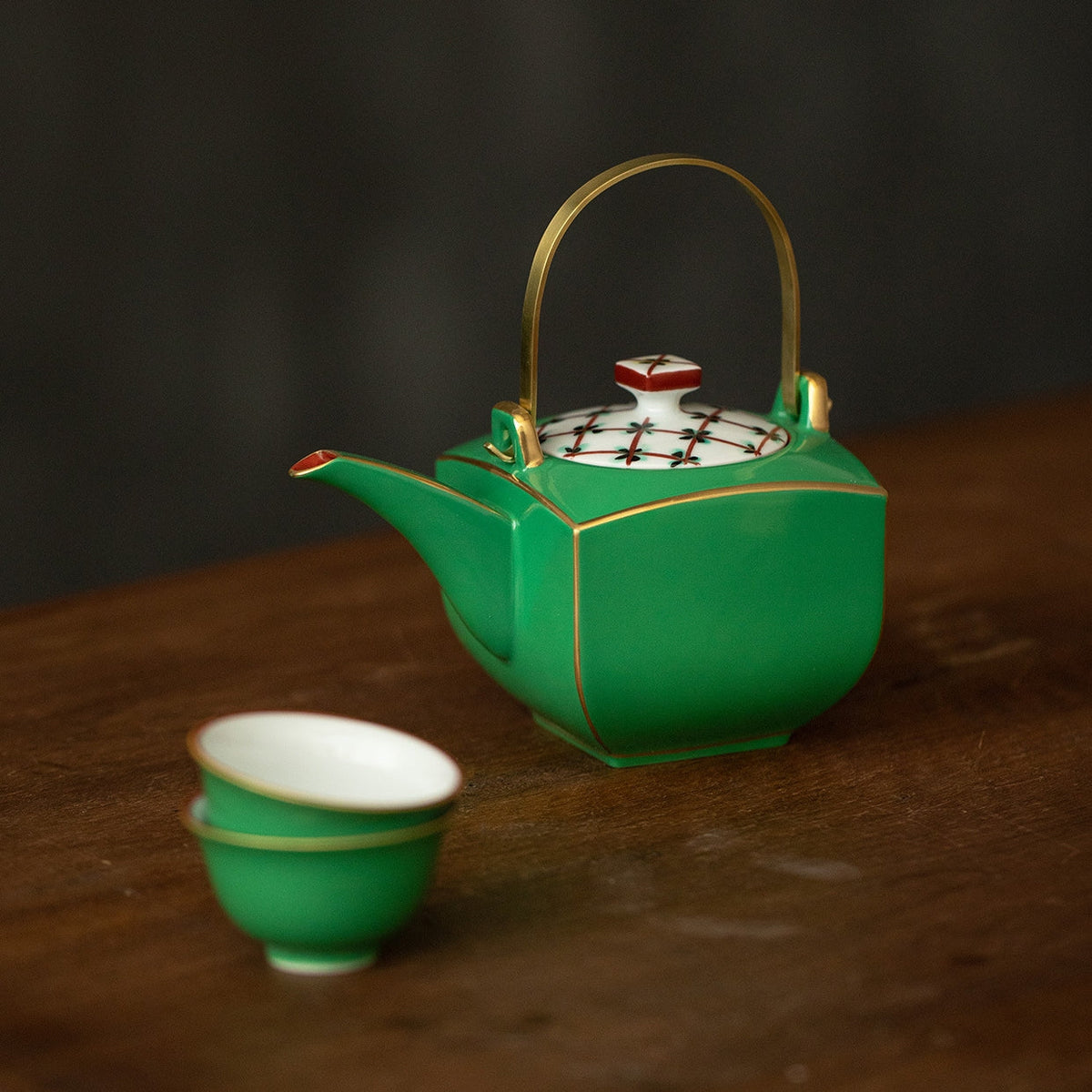 Japanese Ceramic Tea Set Jade Green | Zensho Teapot