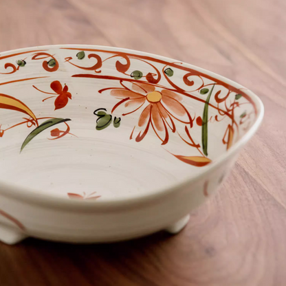 Japanese Ceramic Dish Set – Mino Ware Akae Red Butterfly