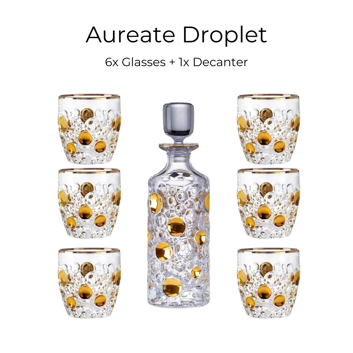 Crystal Whisky Decanter Set – Bohemia Lisboa Eleganza Bohemian Glass