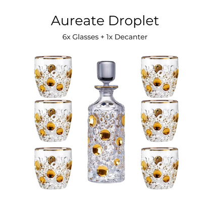 Crystal Whisky Decanter Set – Bohemia Lisboa Eleganza Bohemian Glass