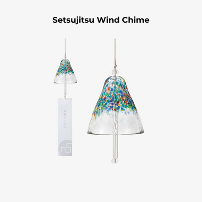 Glass Wind Chime Handcrafted Japanese Aderia Hand-Blown Hand-Painted Furin Home Decor Gift Made in Japan