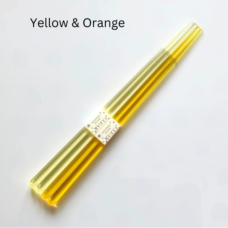 Resin Chopsticks Set of 2 Pairs – Clear Duo Tone Colors