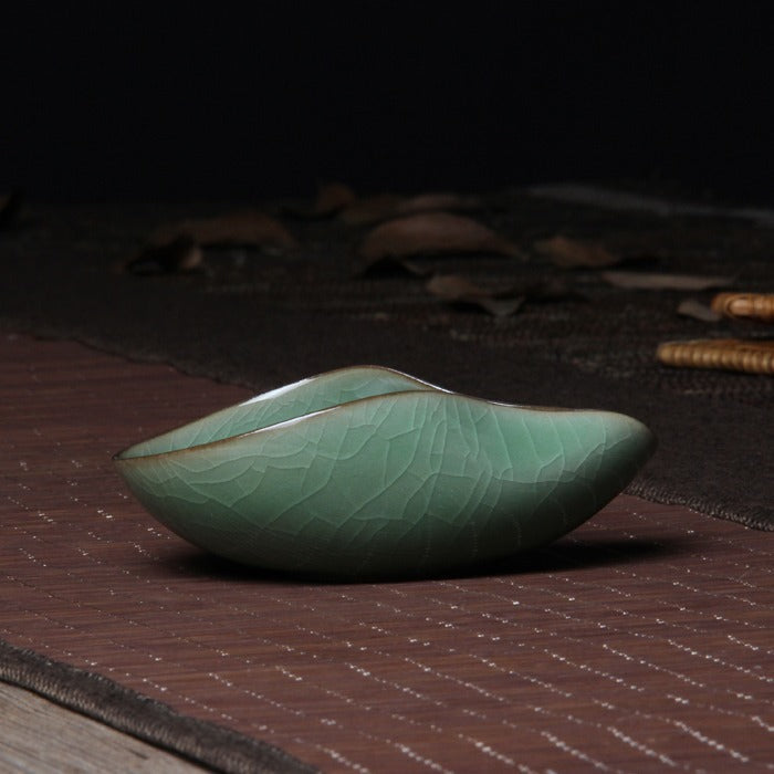 Longquan Celadon Ice Crack Cha He Tea Holder, 5 Styles