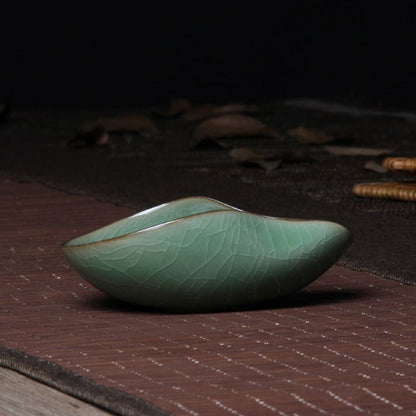 Longquan Celadon Ice Crack Cha He Tea Holder, 5 Styles