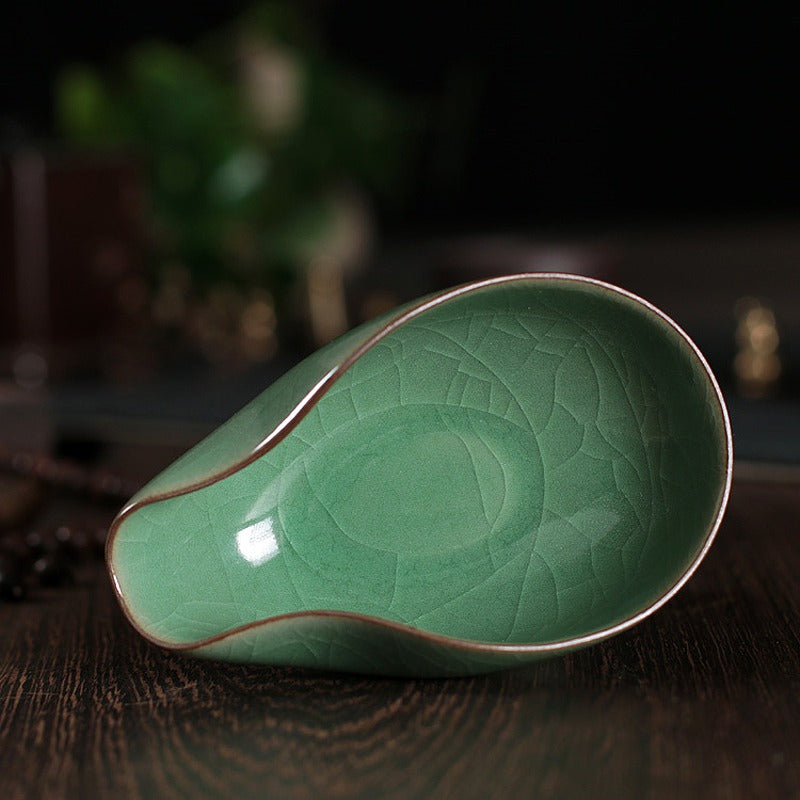 Longquan Celadon Ice Crack Cha He Tea Holder, 5 Styles