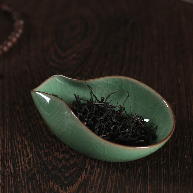 Longquan Celadon Ice Crack Cha He Tea Holder, 5 Styles
