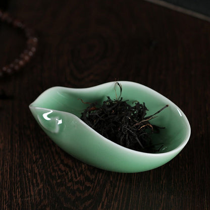 Longquan Celadon Ice Crack Cha He Tea Holder, 5 Styles
