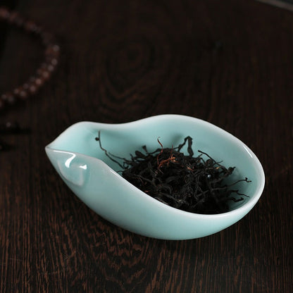 Longquan Celadon Ice Crack Cha He Tea Holder, 5 Styles