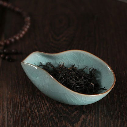 Longquan Celadon Ice Crack Cha He Tea Holder, 5 Styles