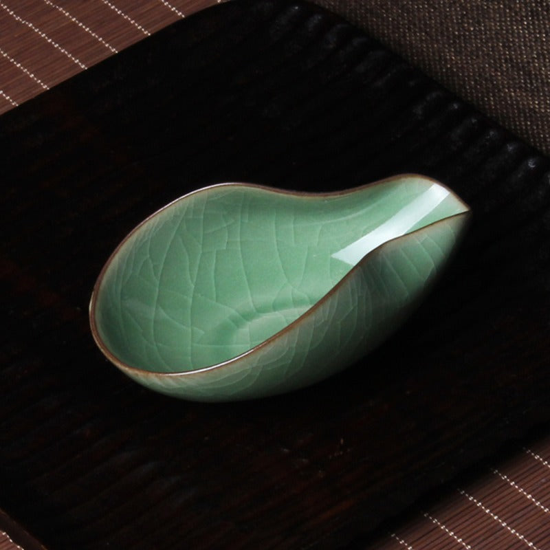 Longquan Celadon Ice Crack Cha He Tea Holder, 5 Styles