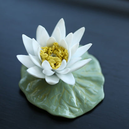 Tea Pet Lotus Flower Porcelain – Gongfu Tea Tray Decor