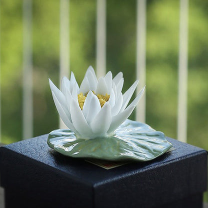 Tea Pet Lotus Flower Porcelain – Gongfu Tea Tray Decor